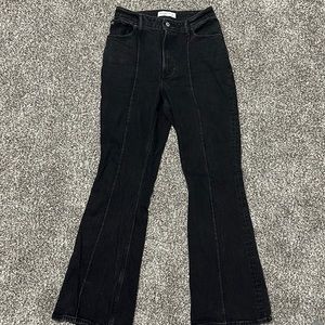 Abercrombie Curve Love Black Flare Jeans